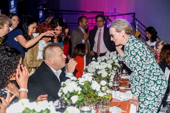 Harvey Weinstein y Meryl Streep
