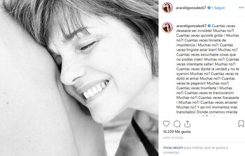 El posteo de Araceli González