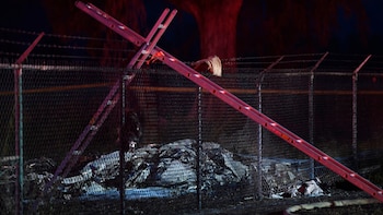 Restos de la avioneta estrellada en