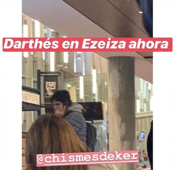 Juan Darthés en Ezeiza, minutos