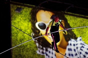 Nik Wallenda, sobre Times Square.