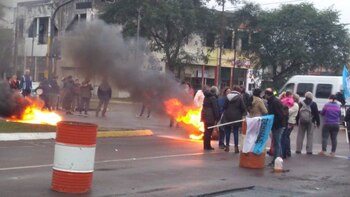 Corte de calle en protesta