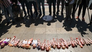La protesta contra la restrictiva ley de aborto en Marruecos (AP)