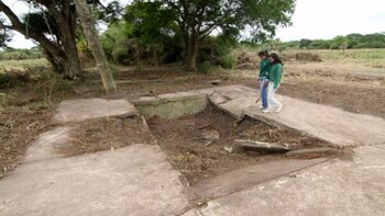 Los restos de la base