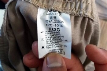 Los elementos mostraron el tamaño