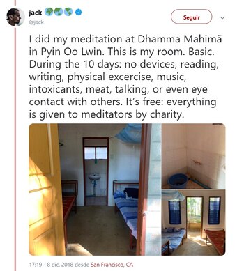 La publicación de Twitter donde