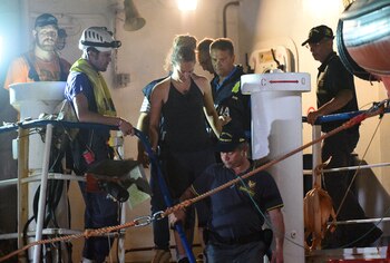 Carola Rackete, luego de desembarcar