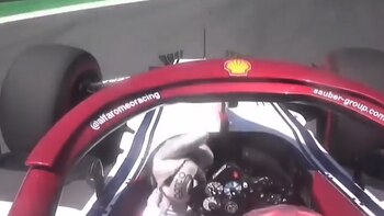 La reaación de Raikkonen contra