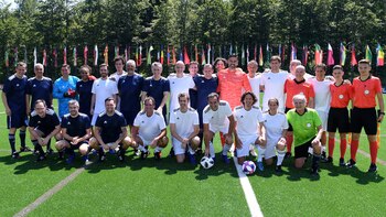 El Presidente compartió un partido