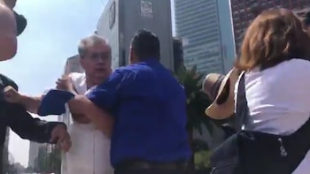 Un manifestante en la marcha