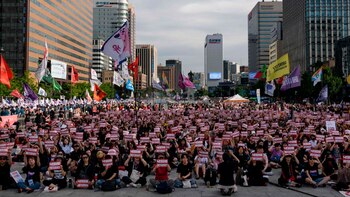 Las mujeres se manifestaron por
