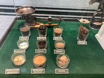 Muestra de las drogas con