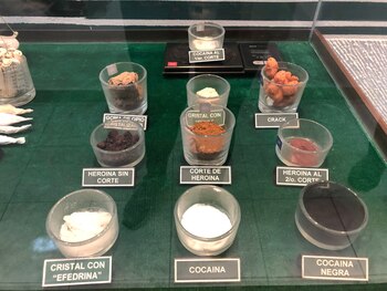 Muestra de las drogas con