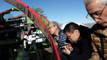 Los visitantes aficionados y los