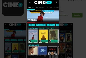 El sitio permite ver películas