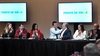 Sergio Massa junto a Alberto