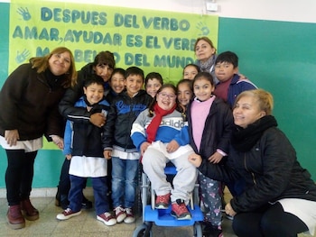 Naiara feliz con la entrega