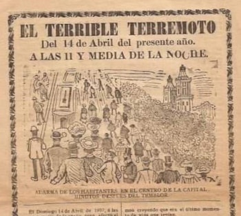Una portada del terremoto en