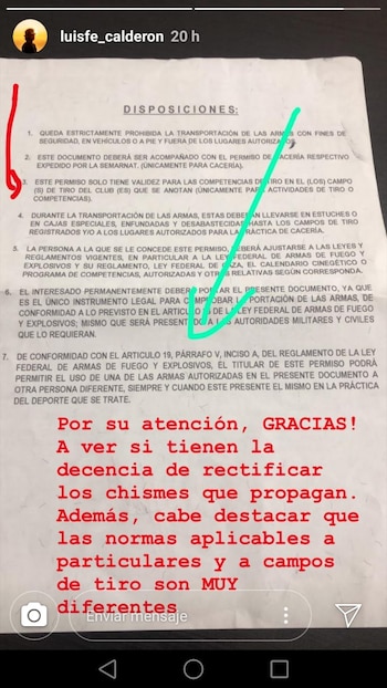 Luis Felipe Calderón disparó armas
