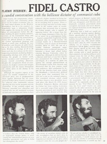 Fidel Castro en Playboy: una
