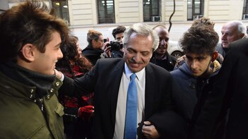 Alberto Fernández en el ingreso