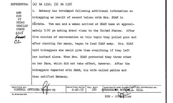 El secuestro se informó al