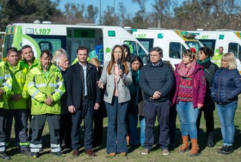 Vidal inaugurando el servicio del
