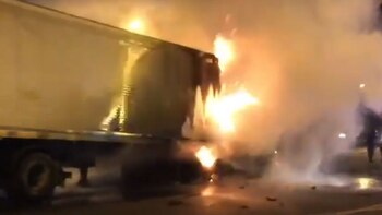 El auto chocó la parte