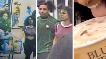 La mujer y su acompañante