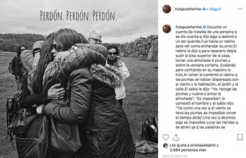 El posteo de Cathy pisiendo