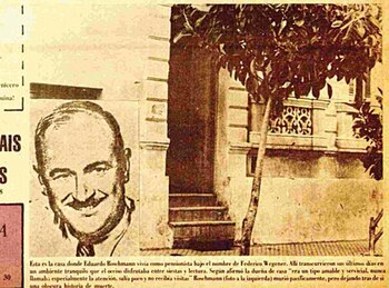 La pensión donde vivió el criminal nazi según lo mostraron los diarios paraguayos