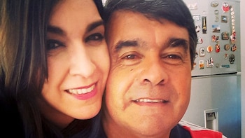 Florencia junto a su papá,