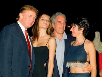 Epstein junto a Donald y