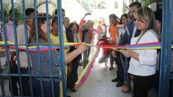 La ministra para Servicio Penitenciario chavista, Iris Varela, en la inauguración del Centro de Formación del Hombre Nuevo “Simón Bolívar”. (Ministerio del Poder Popular para el Servicio Penitenciario, Gobierno Bolivariano de Venezuela)
