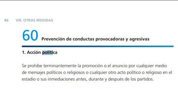 El artículo del reglamento de la FIFA que se refiere a la “acción política”