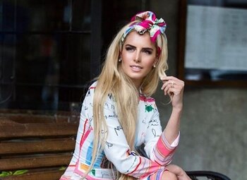 La modelo aprovechó su conexión