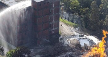 Incendio de fábrica de whisky