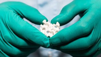 Muestra ósea bioimpresa en 3D