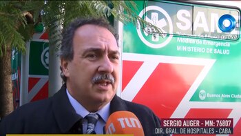 Sergio Auger es el director general de hospitales de la Ciudad de Buenos Aires (captura de TV)