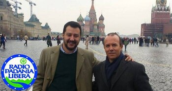 Salvini y Savoini en la