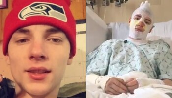 Derrick Byrd, el joven de 20 años no dudó en ingresar a trav{es de las llamas para sacar a su sobrina de ocho años y salvarle la vida Foto: Facebook y Twitter