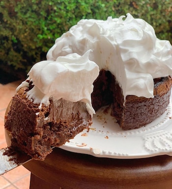 Brownie con dulce de leche