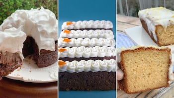 Brownie, carrot cake y budín