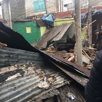 El búnker destruido