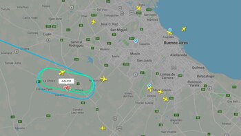 El radar de Ezeiza muestra