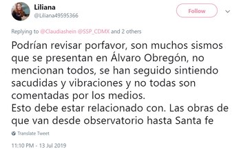 Capitalinos perciben que los temblores