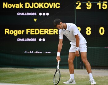 Nole levantó dos match point antes de quedarse con la victoria (AFP)