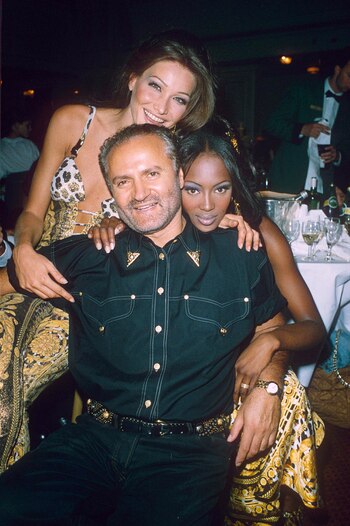 (Shutterstock ) Gianni Versace, Carla Bruni,