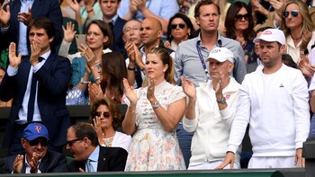 Mirka, en las tribunas del