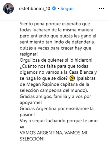 Parte del duro mensaje de